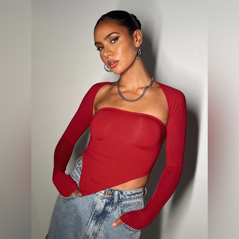 Princess Polly Red Bolero Top Set | Size 2 | XS